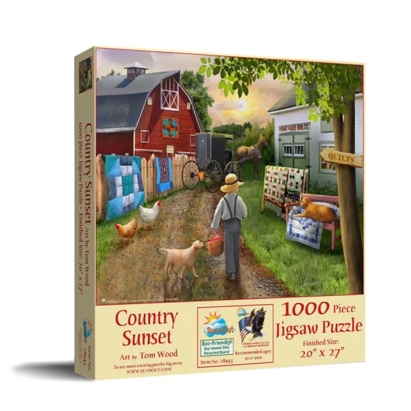 Country Sunset 1000pc Jigsaw Puzzle - Image 2